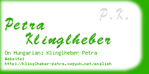 petra klinglheber business card